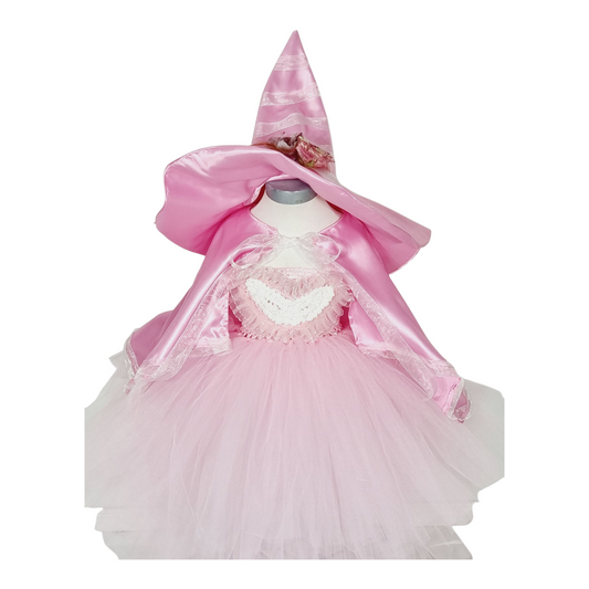 Little Girl Pink Witches Costume