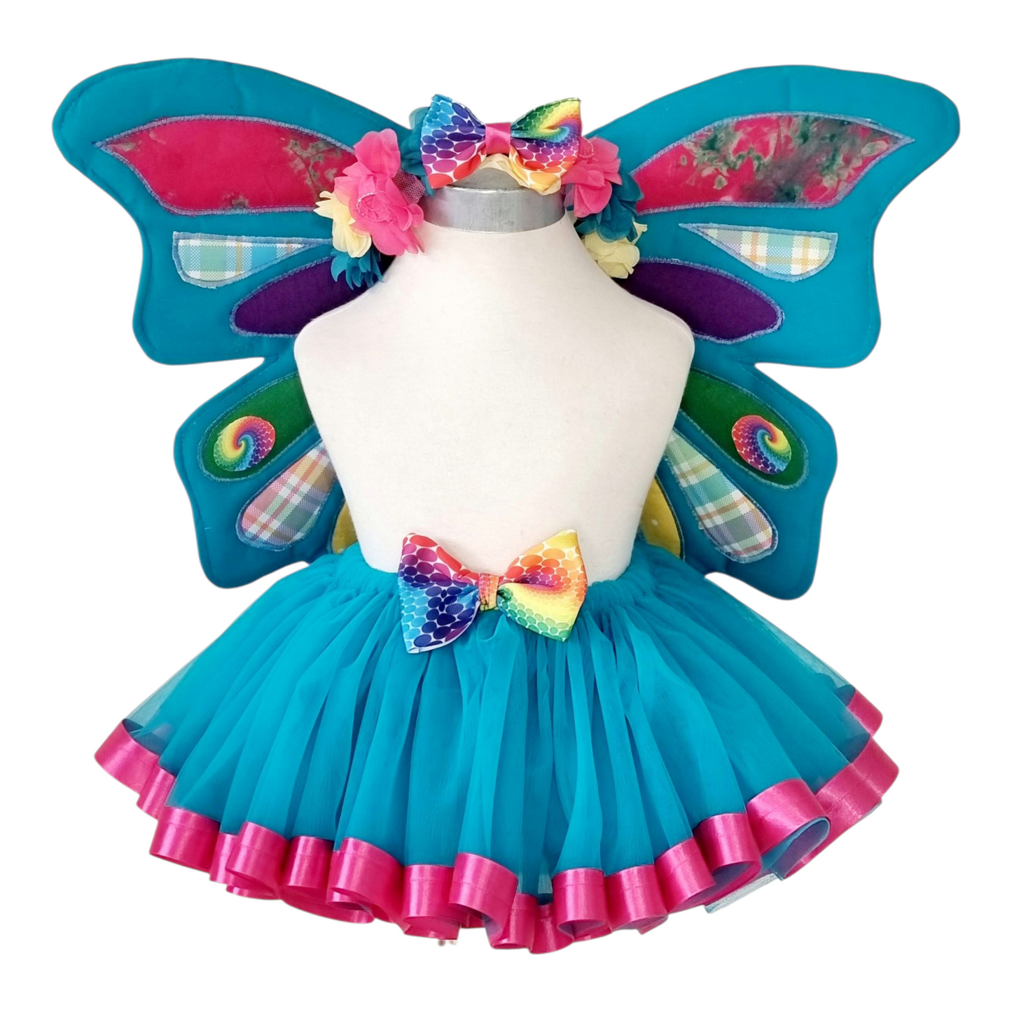 Rainbow butterfly fairy costume