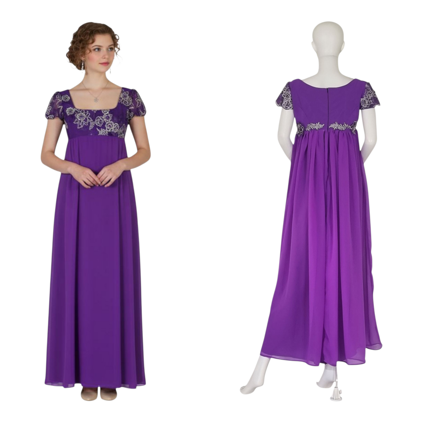 Empire waist regency dress