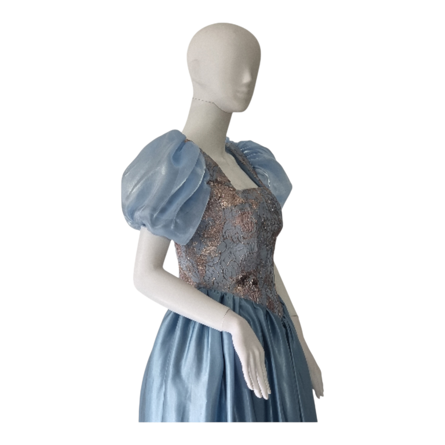 Victorian era pointed body style evening dresses