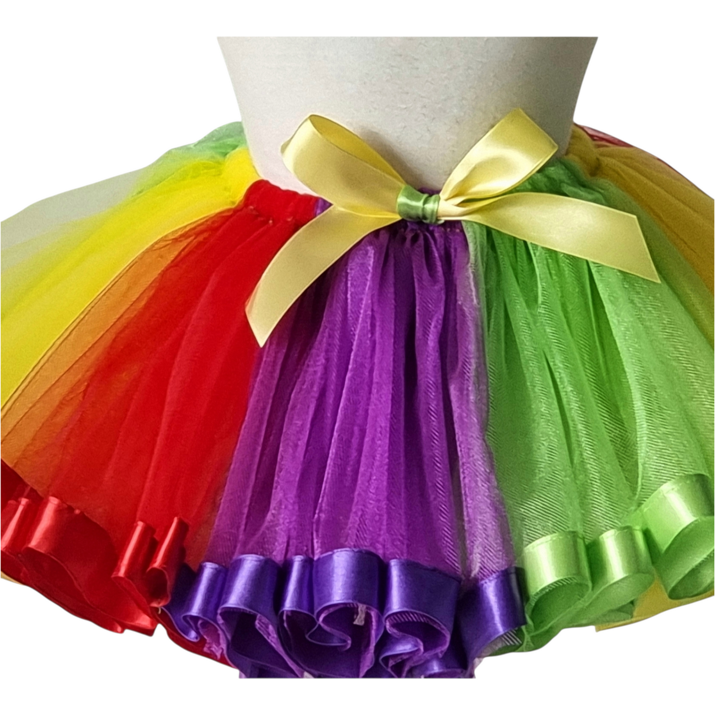Ribbon Hem Rainbow Tutu