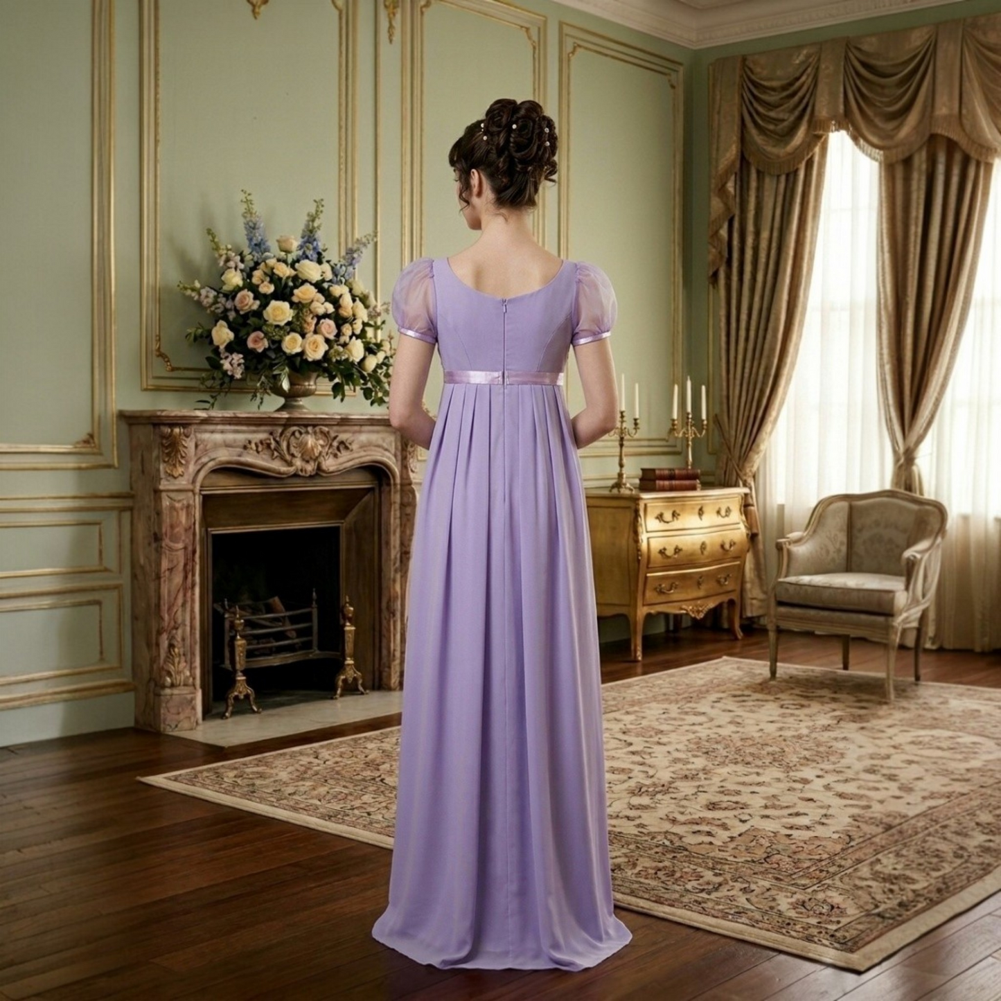 Lilac Empire Waist Dress