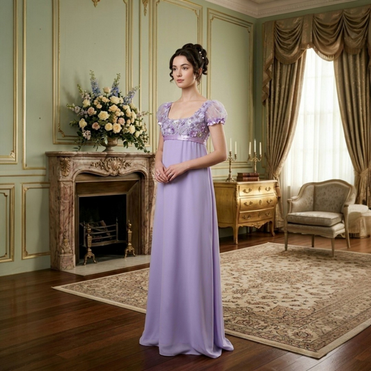 Lilac Empire Waist Dress