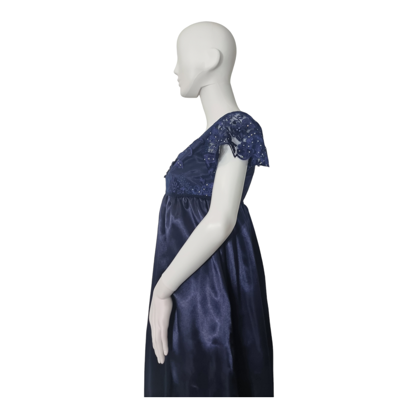 Navy Blue  Regency Dress