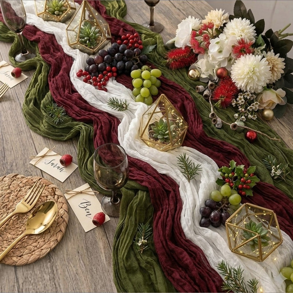 Cheesecloth Table Runner 5 Pack (Copy)