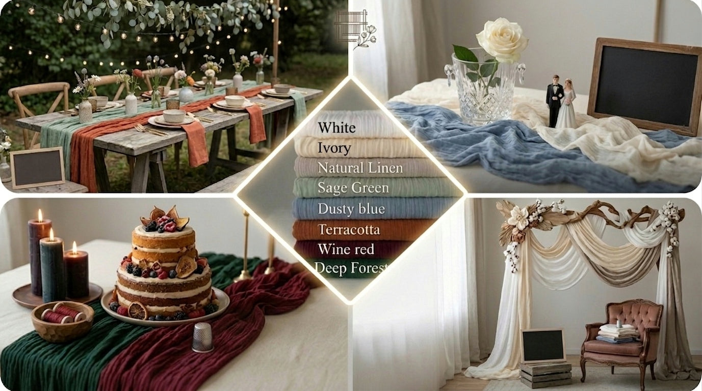 Cheesecloth Table Runner 5 Pack (Copy)