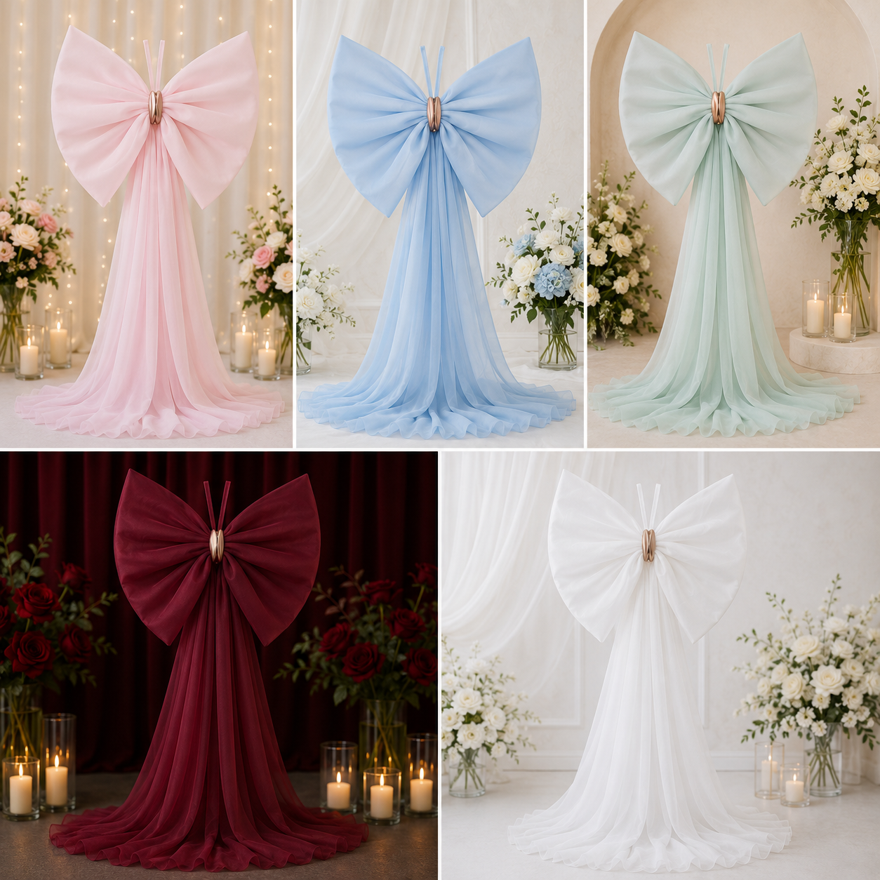 Chiffon Handmade Custom Fabric Bow