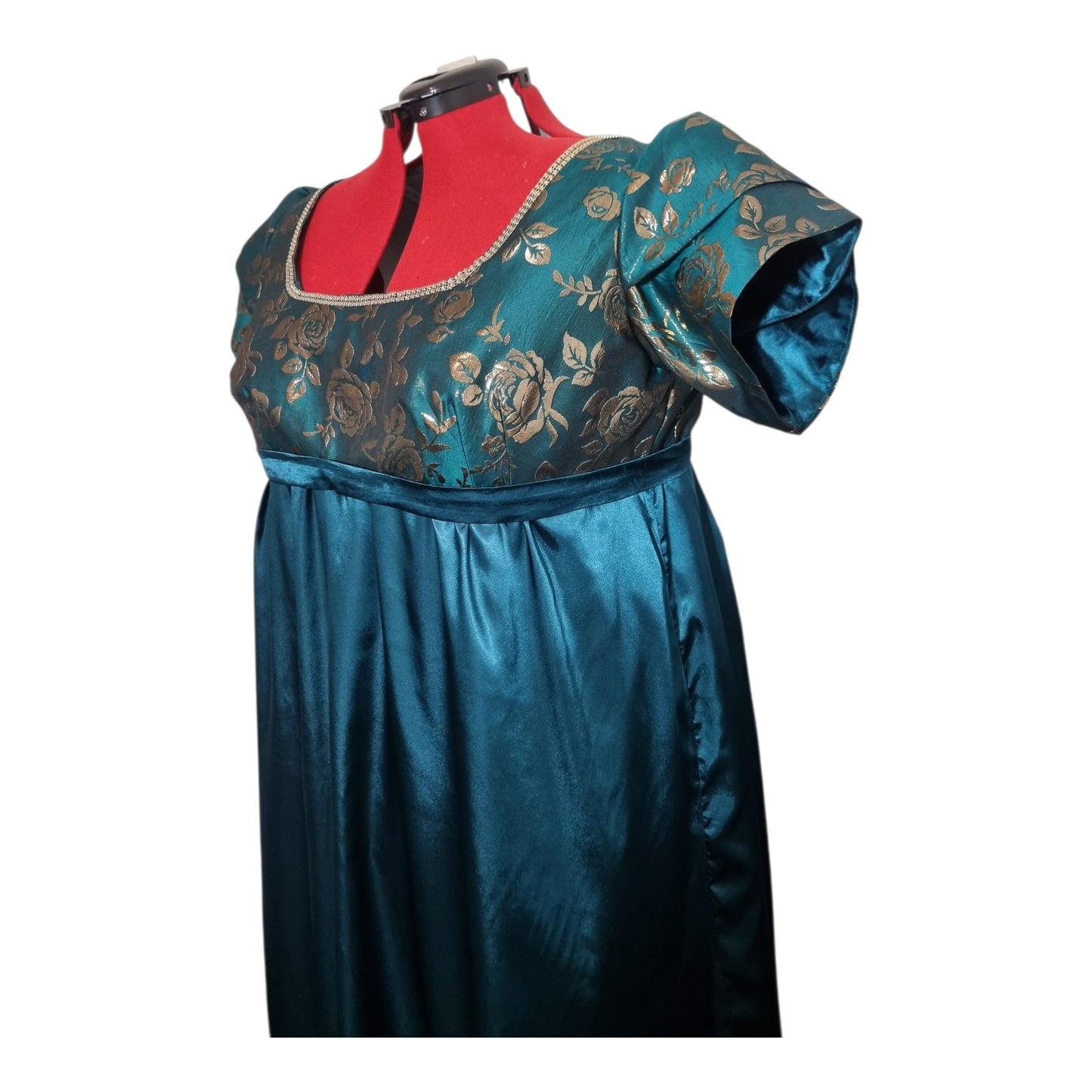 Regency-Inspired  Empire Waist Gown – Handmade Custom Formal Dress