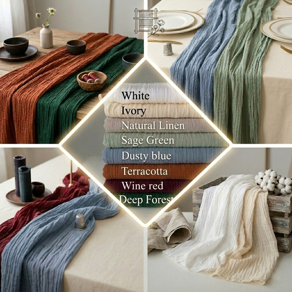 Cheesecloth Table Runner 5 Pack (Copy)