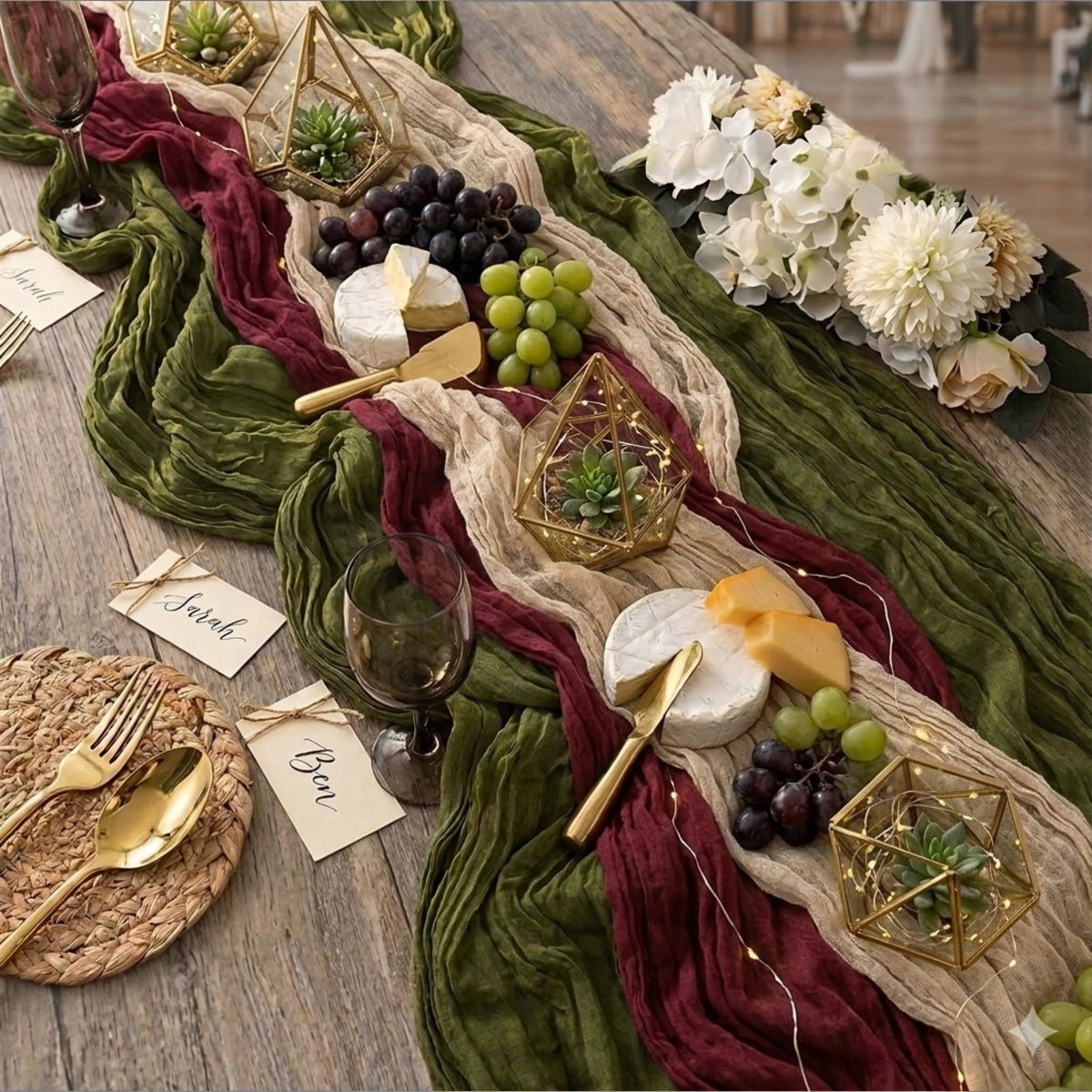 Cheesecloth Table Runner 5 Pack (Copy)