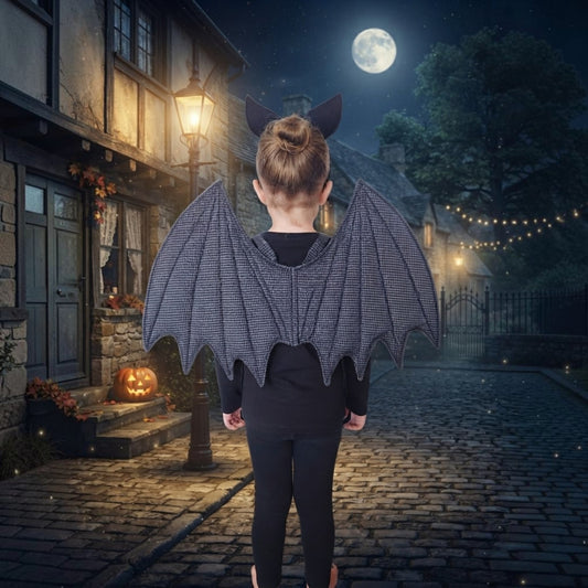Handmade Bat Costume with Bat Wings & Ear Headband