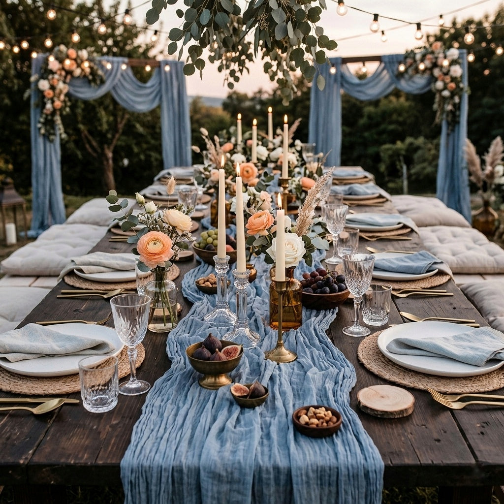 Cheesecloth Table Runner 5 Pack (Copy)